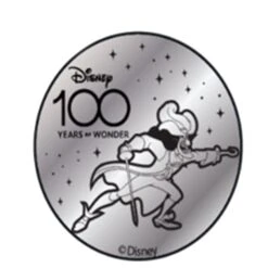 Disney World Pocket Token Coin - Disney100 Years Of Wonder - Captain Hook