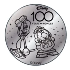 Disney World Pocket Token Coin - Disney100 Years Of Wonder - Lumiere And Cogsworth