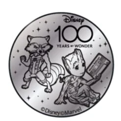 Disney World Pocket Token Coin - Disney100 Years Of Wonder - Rocket Racoon And Groot