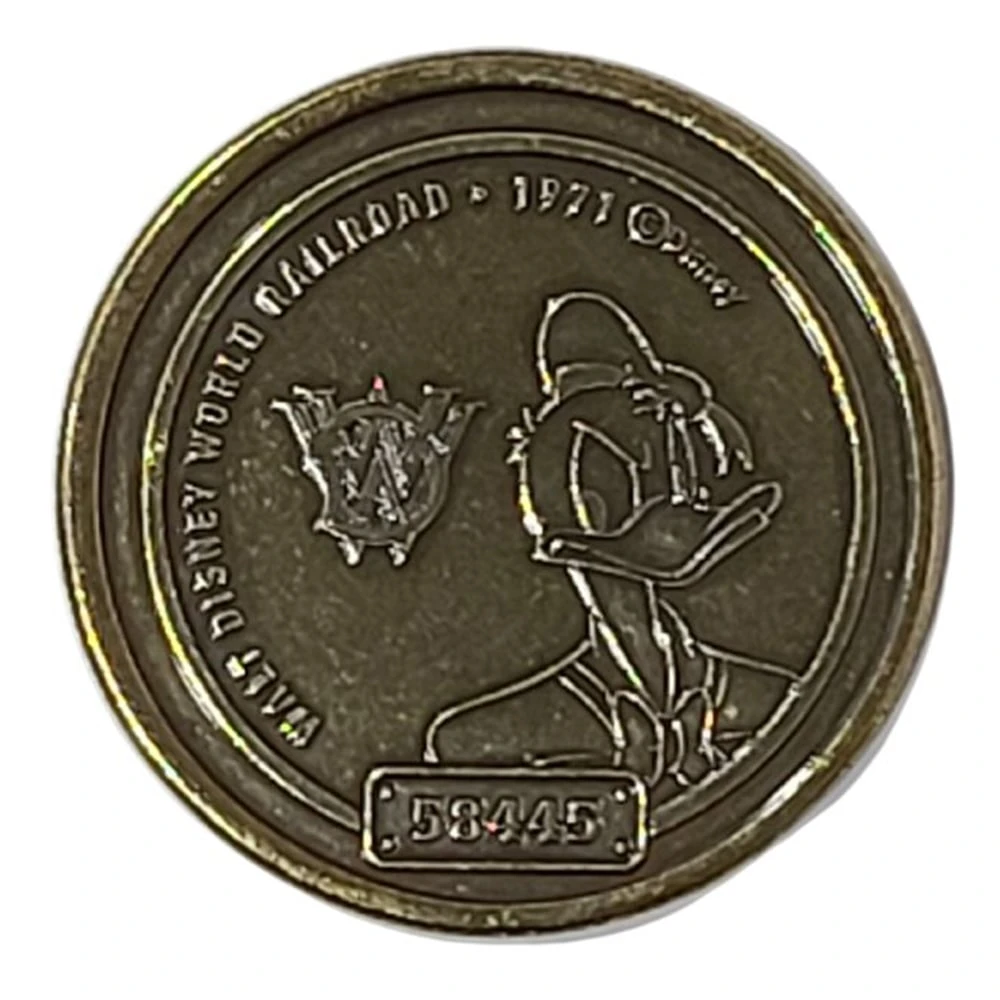 Disney World Pocket Token Coin - Walt Disney World - Magic Kingdom - Railroad - Donald Duck 3 Disney World Pocket Token Coin - Walt Disney World - Magic Kingdom - Railroad - Donald Duck