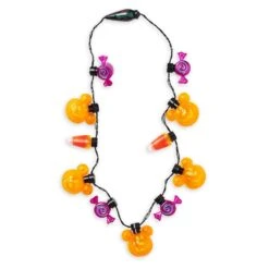 Disney Light-Up Necklace - Halloween Mickey Pumpkins And Candy