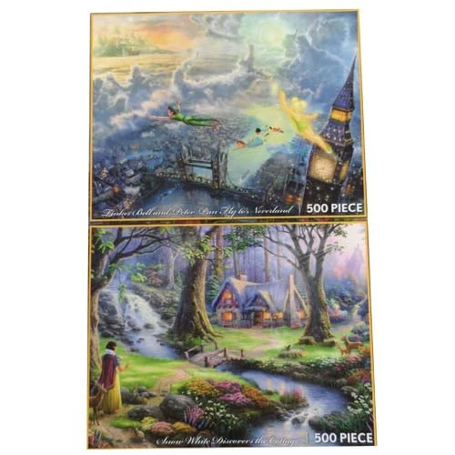 Disney Thomas Kinkade Puzzle Set - Set #1 Pinocchio Cinderella Snow White Peter Pan 4 Disney Thomas Kinkade Puzzle Set - Set #1 Pinocchio Cinderella Snow White Peter Pan - Image 2