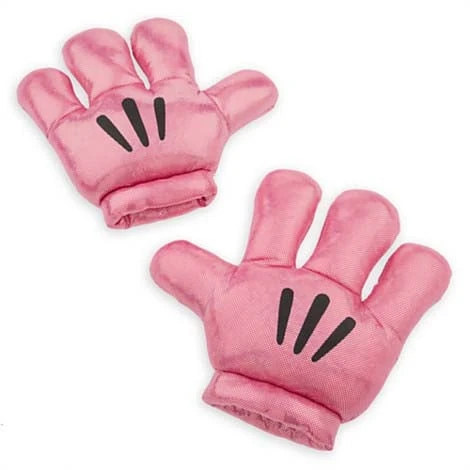 Disney Plush Hands - Mickey Mitts Gloves - Pink Metallic - Black Details 3 Disney Plush Hands - Mickey Mitts Gloves - Pink Metallic - Black Details