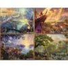 Disney Thomas Kinkade Puzzle Set - Set #2 Jungle Book, Pinocchio, Peter Pan, Lion King -Disney 400007727762