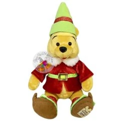 Disney Plush - Christmas Holiday Pooh Bear - Santa Elf