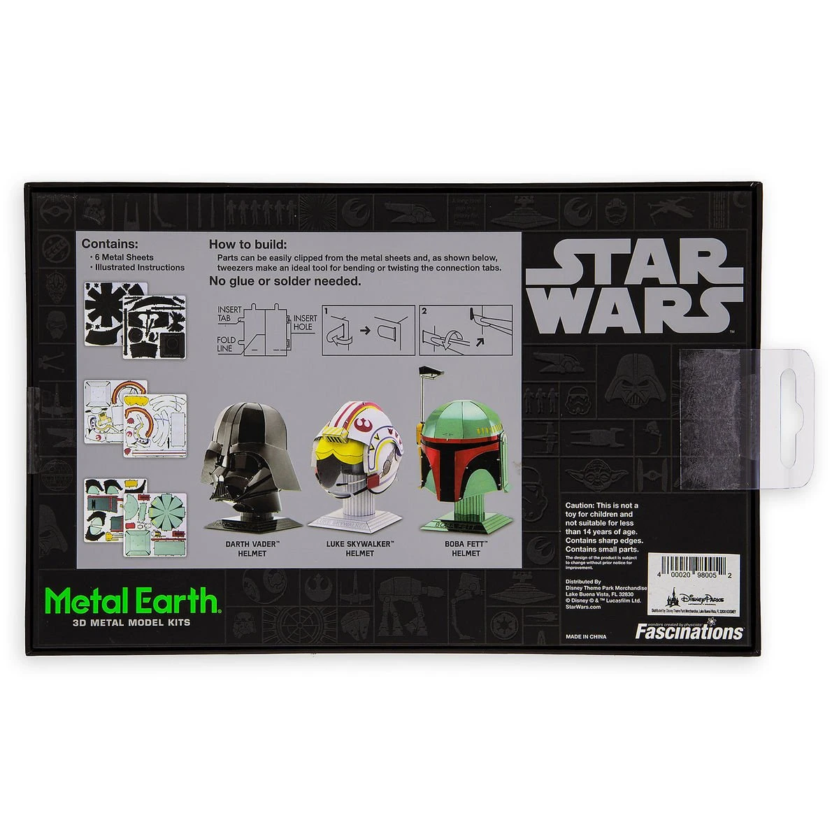 Disney 3D Model Kit - Metal Earth - Star Wars Helmet Pack - Darth Vader 5 Disney 3D Model Kit - Metal Earth - Star Wars Helmet Pack - Darth Vader - Image 3