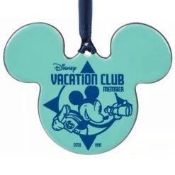 Disney Disc Ornament - Mickey Mouse Ears Icon - Disney Vacation Club Member