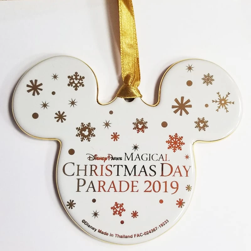 Disney Disc Ornament - Mickey Mouse Ears Icon - Christmas Day Parade 2019 3 Disney Disc Ornament - Mickey Mouse Ears Icon - Christmas Day Parade 2019
