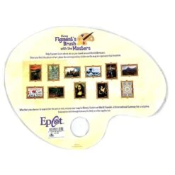 Disney Puzzle W/ Map & Stickers - Figment's Brush With The Masters - Figment Color Co. - Purple -Disney 79990 2