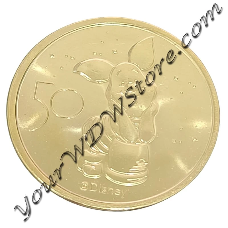 Disney World Pocket Token Coin - Walt Disney World 50th Anniversary - Piglet 3 Disney World Pocket Token Coin - Walt Disney World 50th Anniversary - Piglet