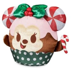 Disney Plush - Munchlings Minnie Candy Cane Crush Cupcake -Disney 97342s3
