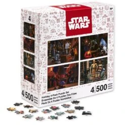 Disney Puzzle Set - Star Wars Holidays - Four-Pack R2-D2 C-3PO Ewoks Jawas