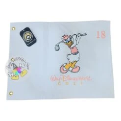 Disney Golf Pin Flag - Daisy Duck - Walt Disney World Golf Logo - White