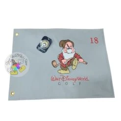 Disney Golf Pin Flag - Grumpy Dwarf - Walt Disney World Golf Logo - Grey