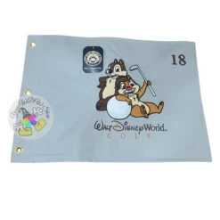 Disney Golf Pin Flag - Chip N Dale - Walt Disney World Golf Logo - Grey