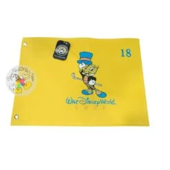 Disney Golf Pin Flag - Jiminy Cricket - Walt Disney World Golf Logo - Yellow Gold